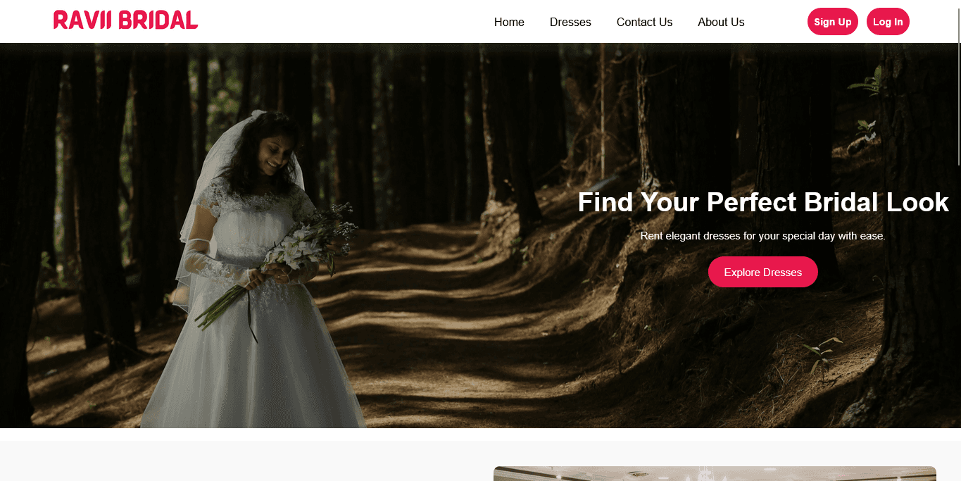 Bridal Dress Renting System
